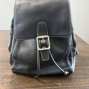 Coach Black Leather Women's Backpack